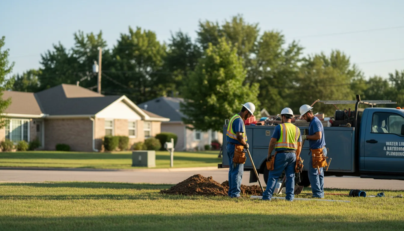Residential water line and bathroom plumbing service in Lometa, TX
